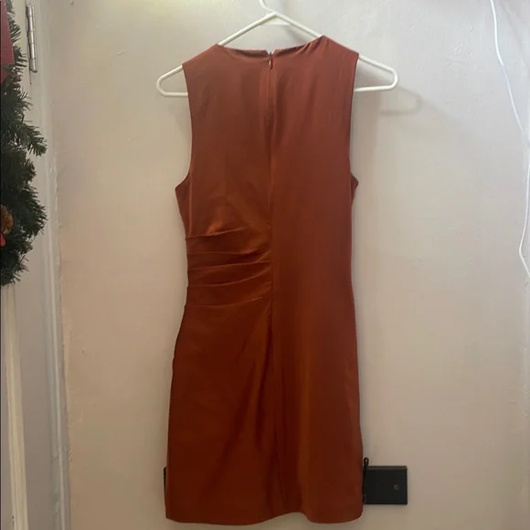 CIRCE MINI DRESS IN COPPER NBD - Picture 6 of 6
